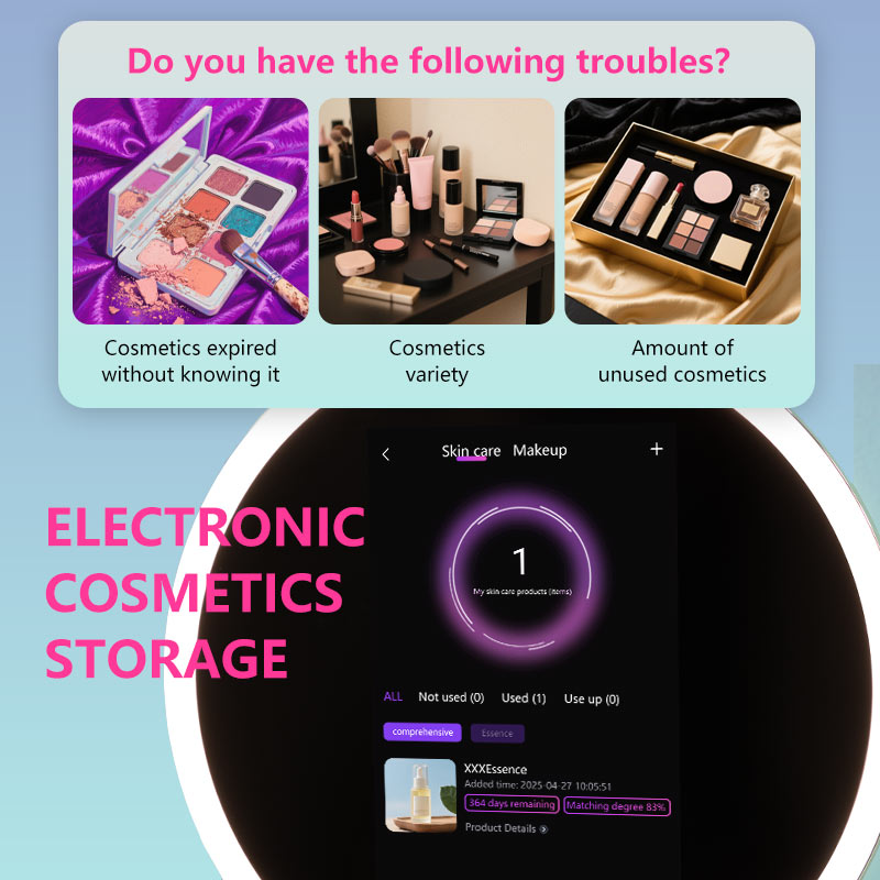 Electronic Cosmetics Storage Feature Interface