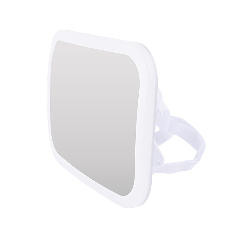 Adjustable Baby Rear Facing Mirror With LED Light White
