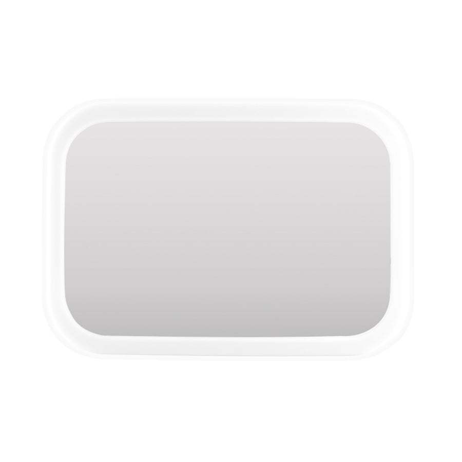 White Rectangular Baby Car Mirror With Smooth Frame And Shatterproof Surface