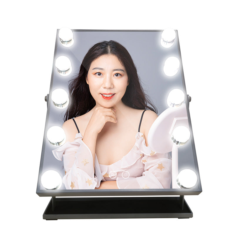 espejo con luz Hollywood Mirror Phone Clip Self Smart Makeup Mirror