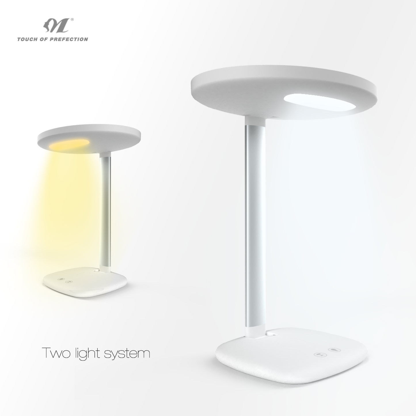 Desk mirror with lights lamps and wireless charger for phone charging