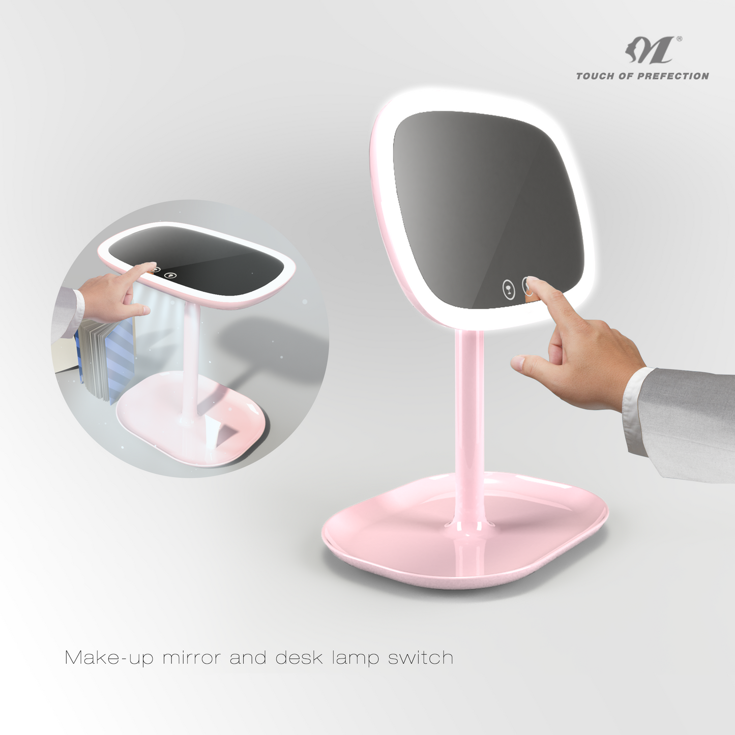 led vanity mirror lamps with 10x magnifying for detail makeup
