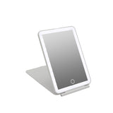 LED Travel Makeup Mirror 3 Colors Light Modes USB Rechargeable Touch Screen Portable Tabletop Cosmetic Mirror For Travel
