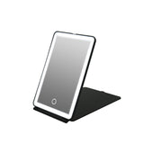 LED Travel Makeup Mirror 3 Colors Light Modes USB Rechargeable Touch Screen Portable Tabletop Cosmetic Mirror For Travel